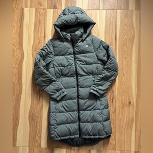 The North Face Forest Green Hooded Puffer Coat
